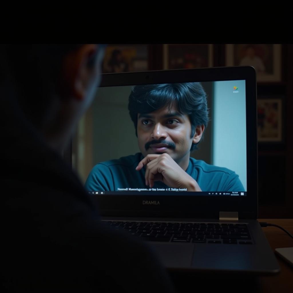 Watching Tamil movie on laptop