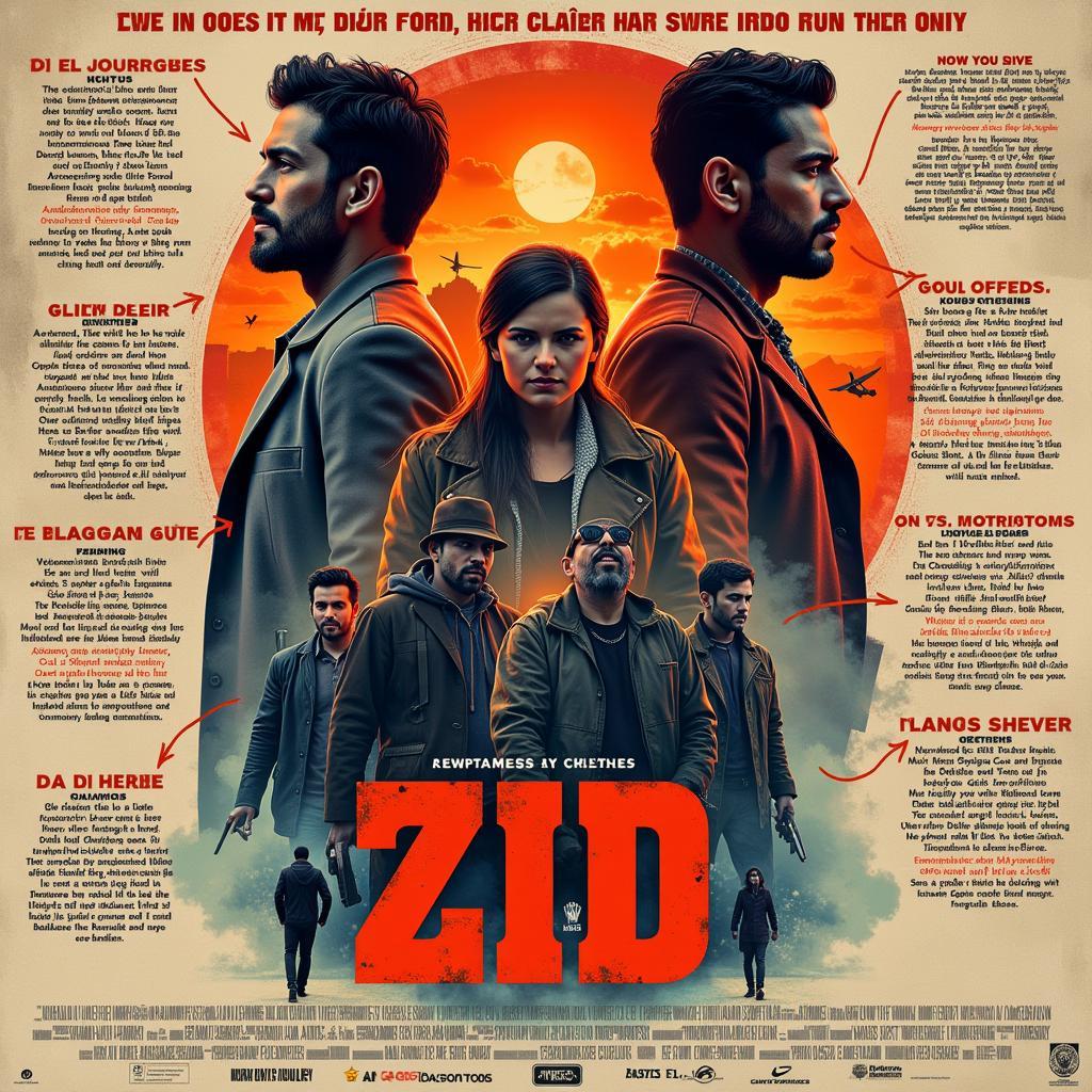 Zid Movie Poster Composition Elements