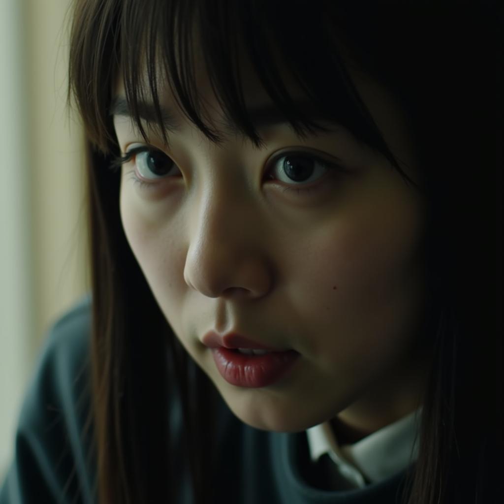 Ai Sayama in a dramatic movie scene