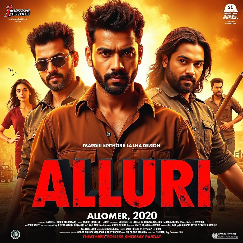 Alluri Movie Poster Featuring Lead Actors and Release Date Information