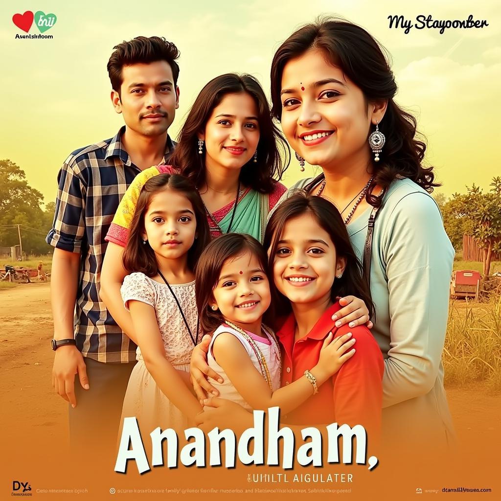 Anandham Movie Poster Featuring Main Cast