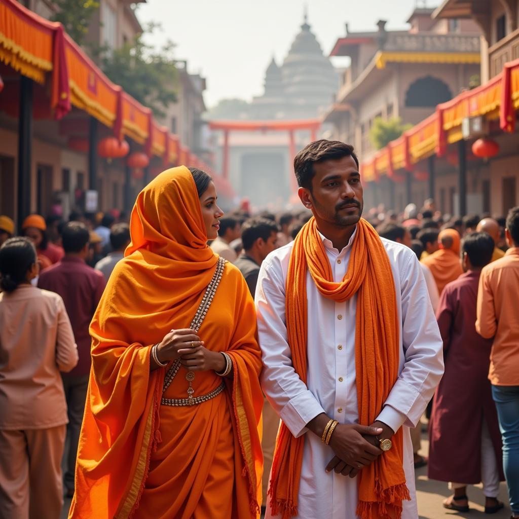 Badrinath and Alakananda at the Temple