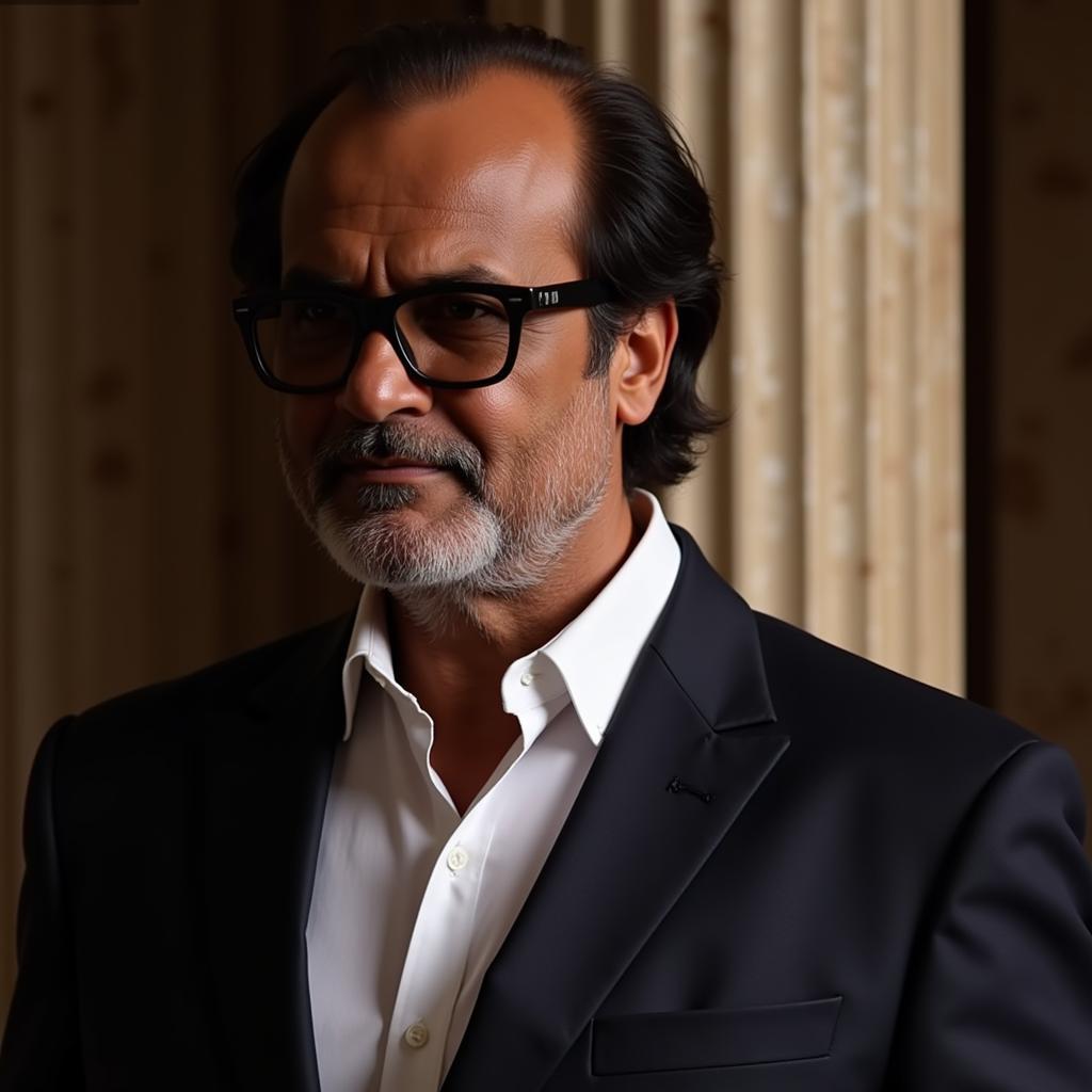 Rajinikanth as Don Basha in a powerful pose