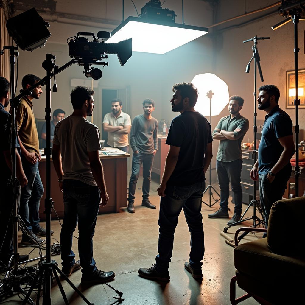 Behind the Scenes on a Tamil Movie Set