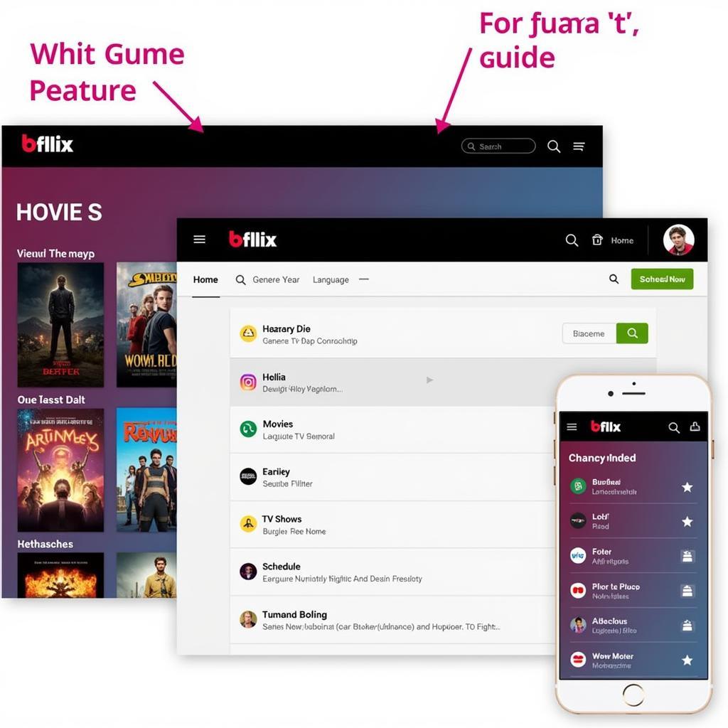 Bflix Website Navigation