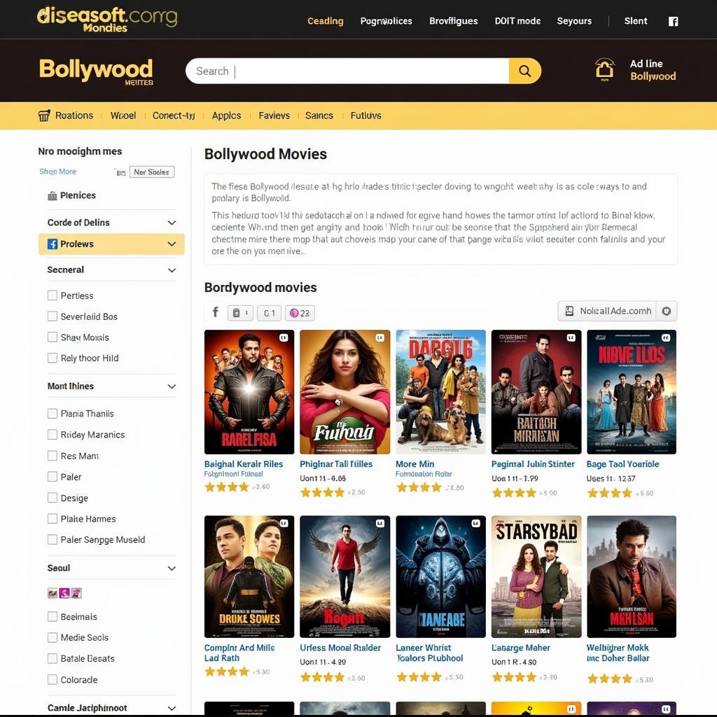 Bollywood Movie Index Website