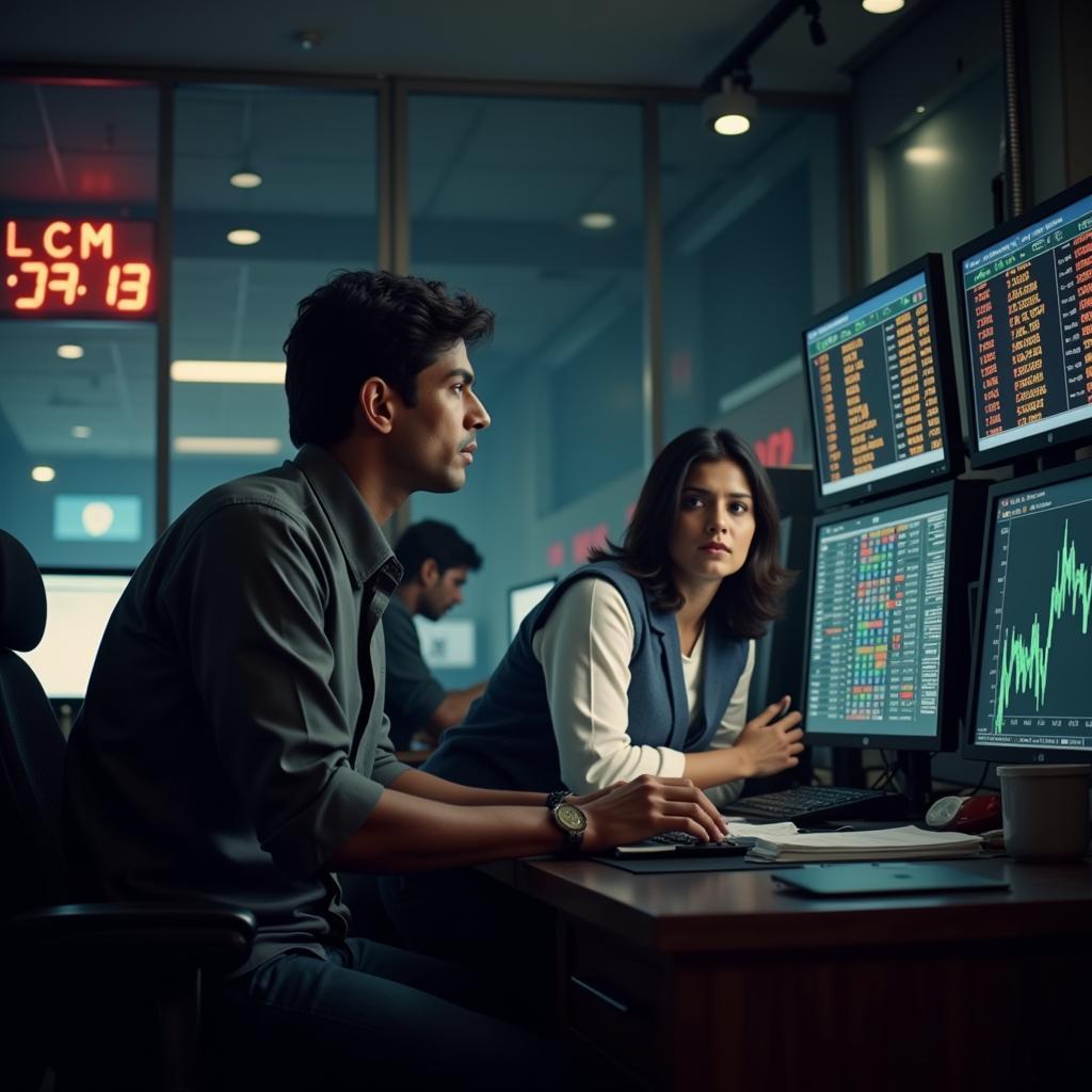 Bollywood Stock Market Drama Scene