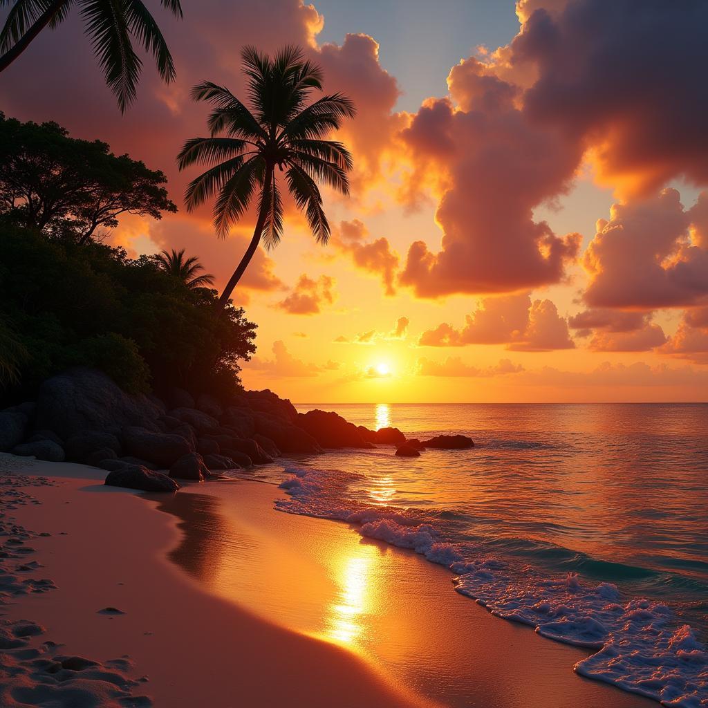 Caribbean Beach Sunset