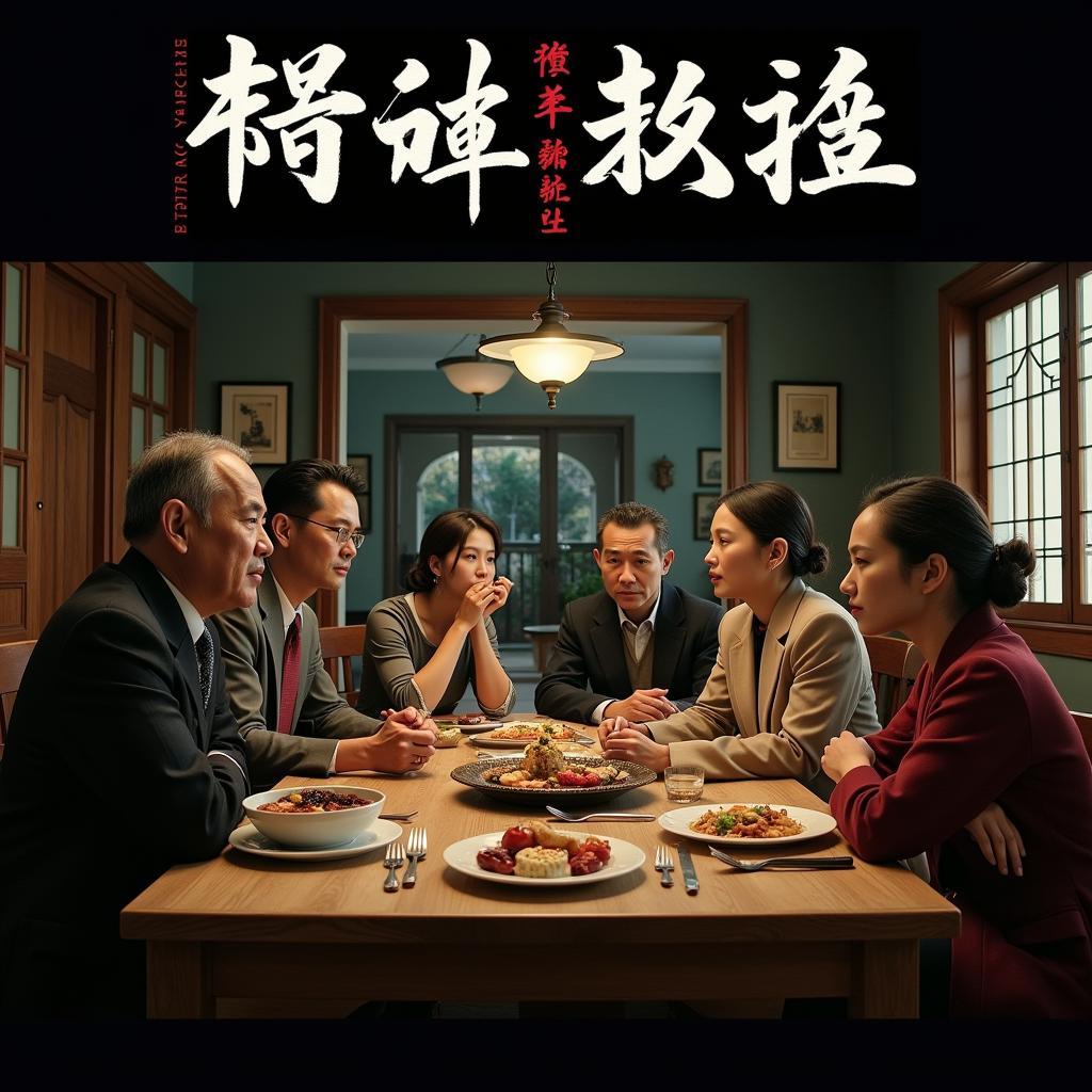 A movie poster depicting a complex family drama in a Chinese setting