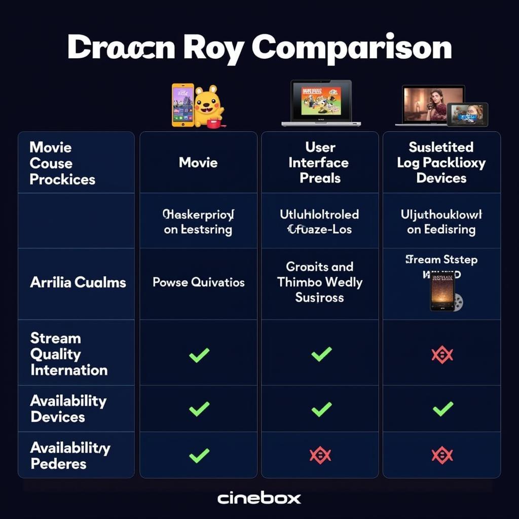 Cinebox Movie Platform Comparison