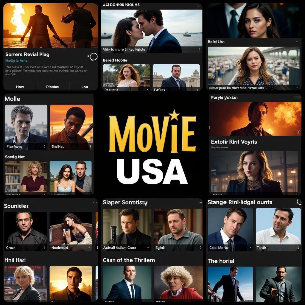 Diverse Movie Genres on Movie USA Full HD