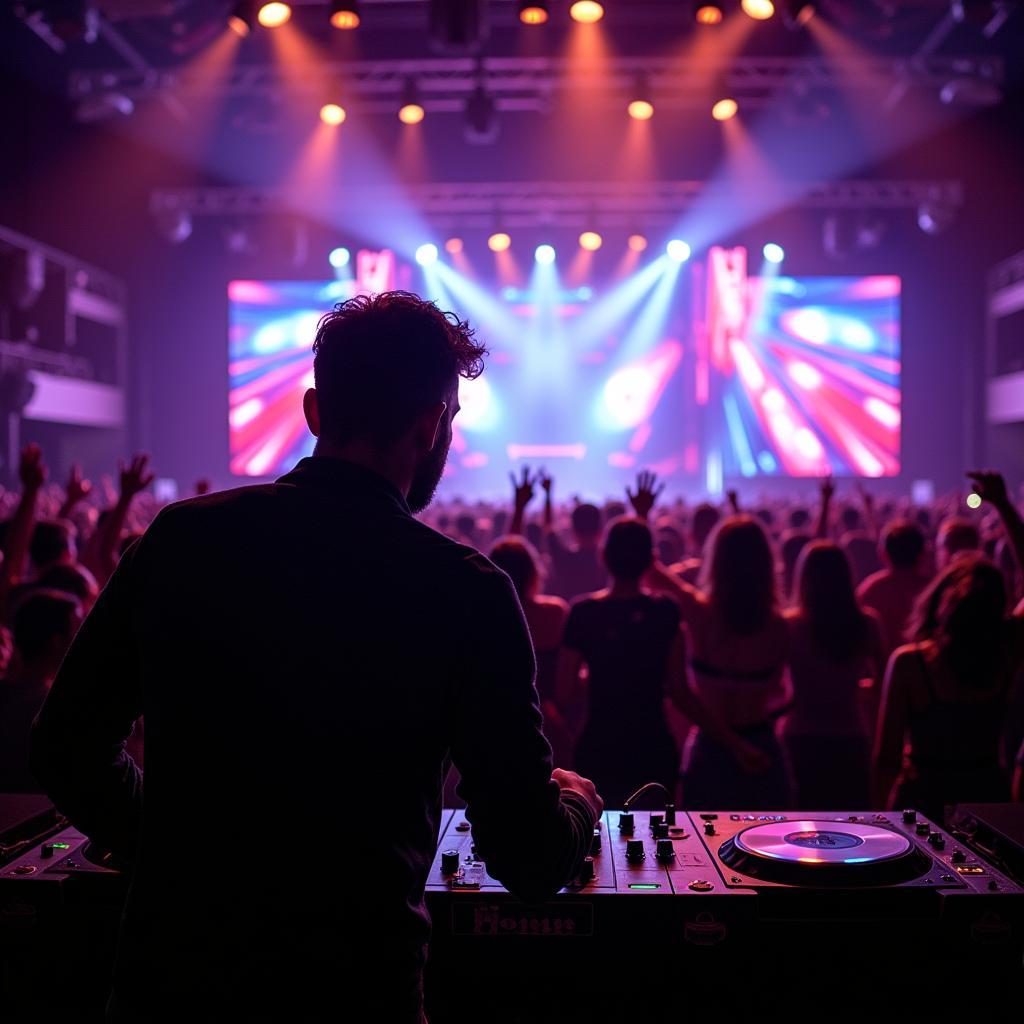 DJ Performing Live at a Music Event