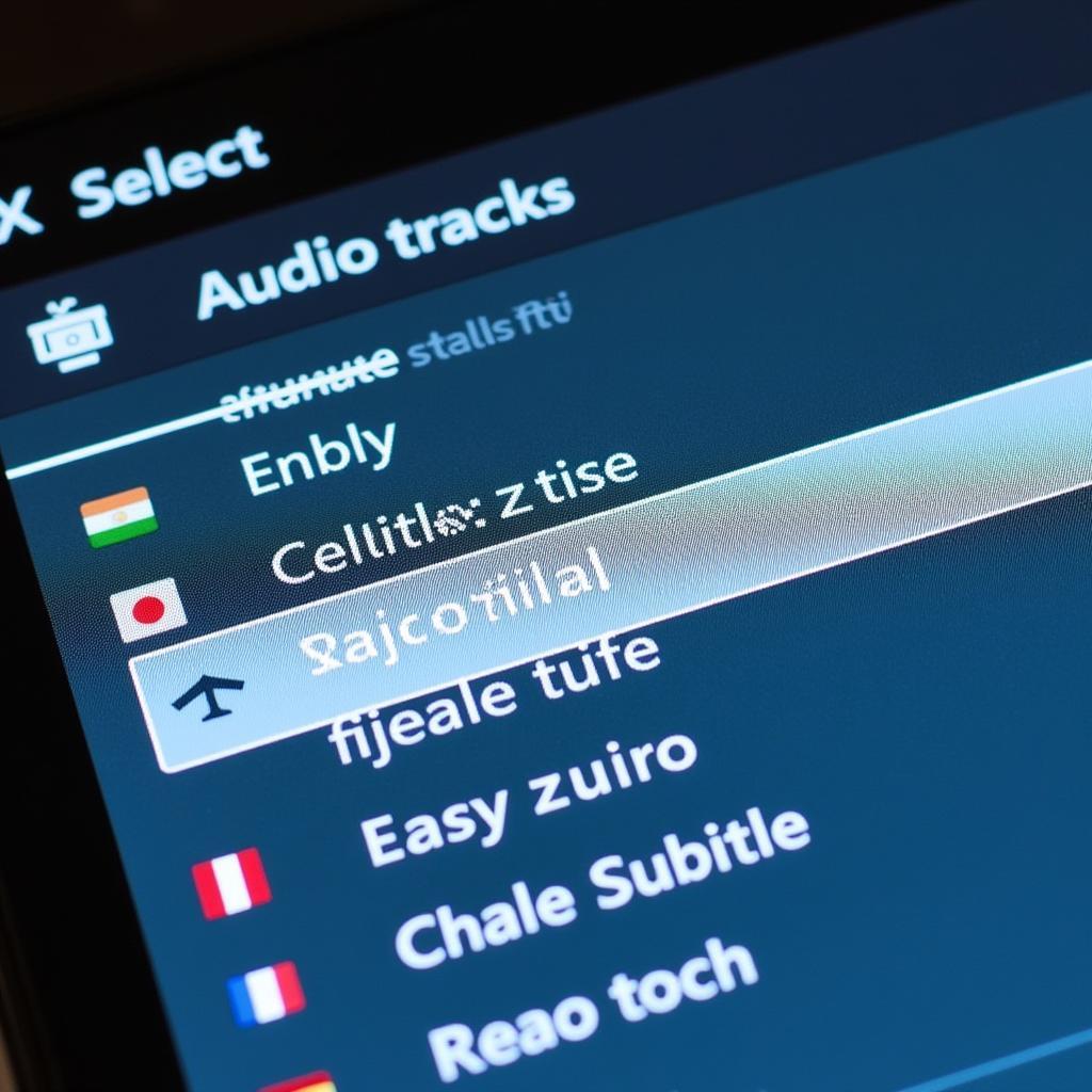 Dual audio and subtitle settings on a media player