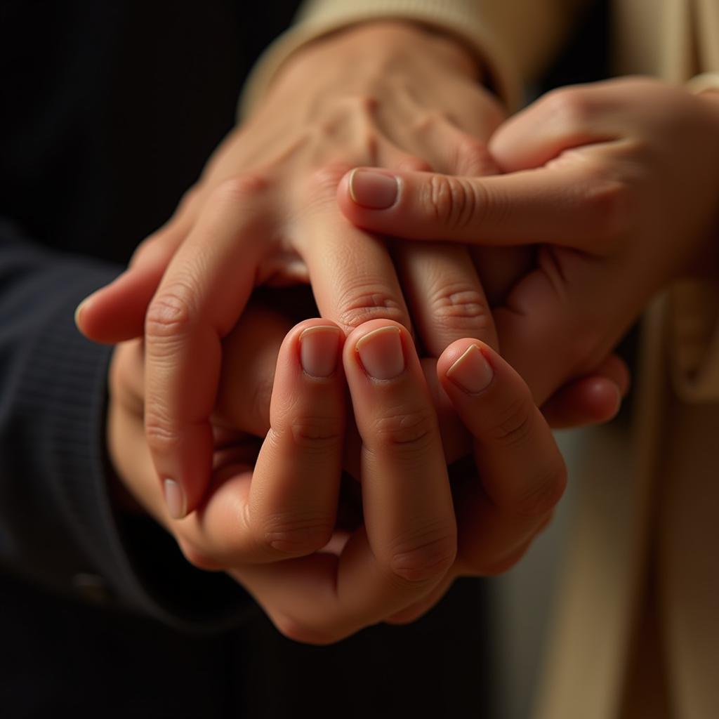 Fingering in an Intimate Scene from a Romantic Drama