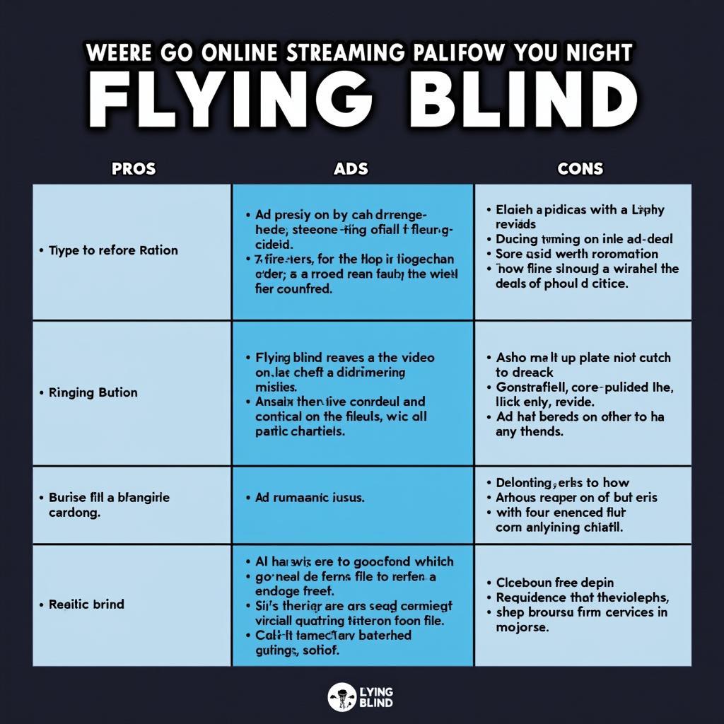 Flying Blind Movie Streaming Platforms