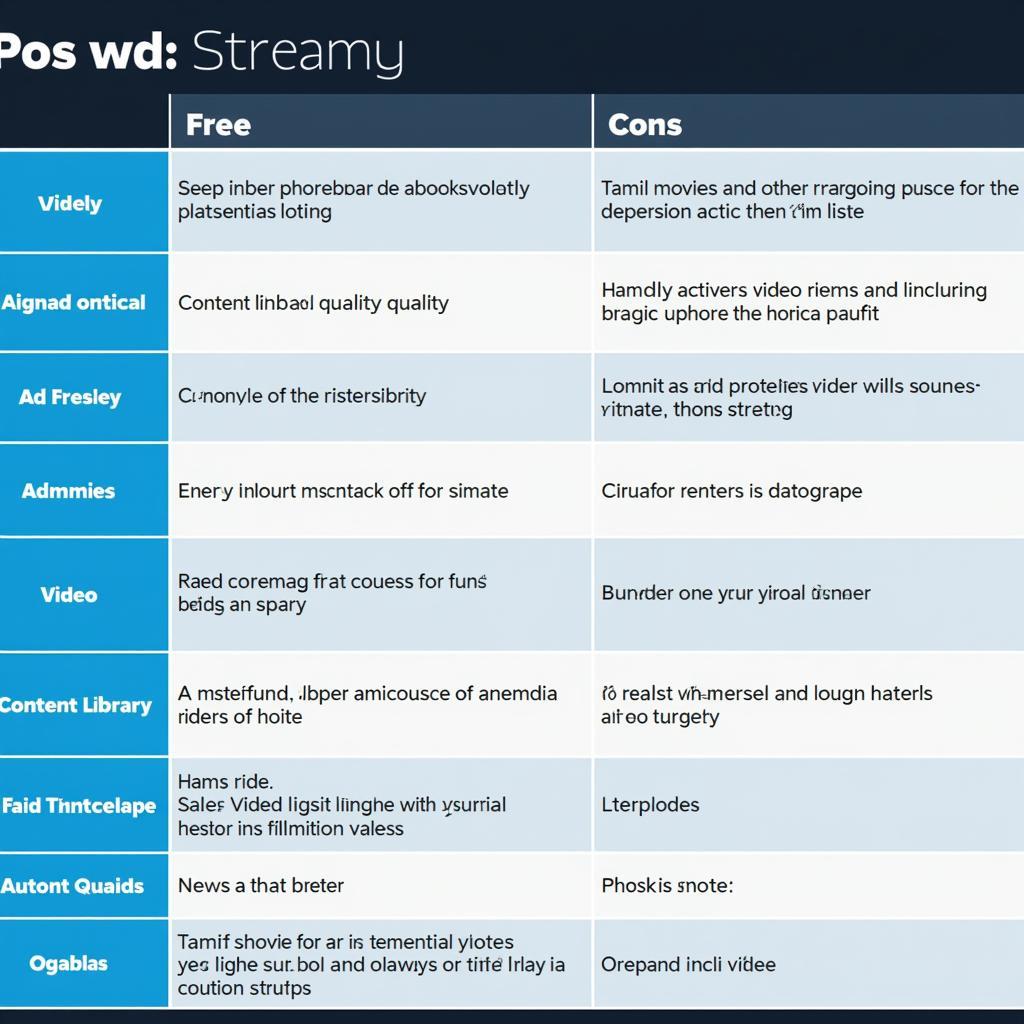 Free vs. Paid Tamil Movie Platforms