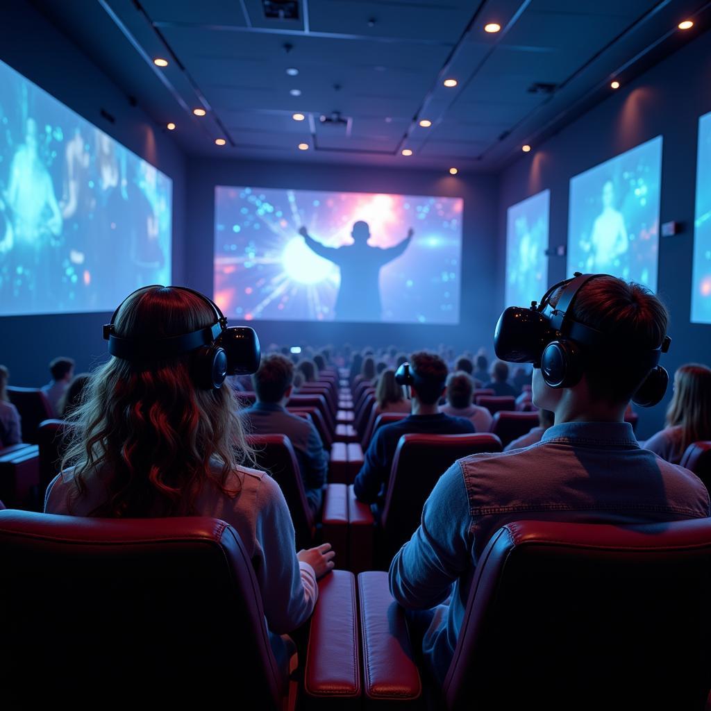 Futuristic Movie Theater with VR