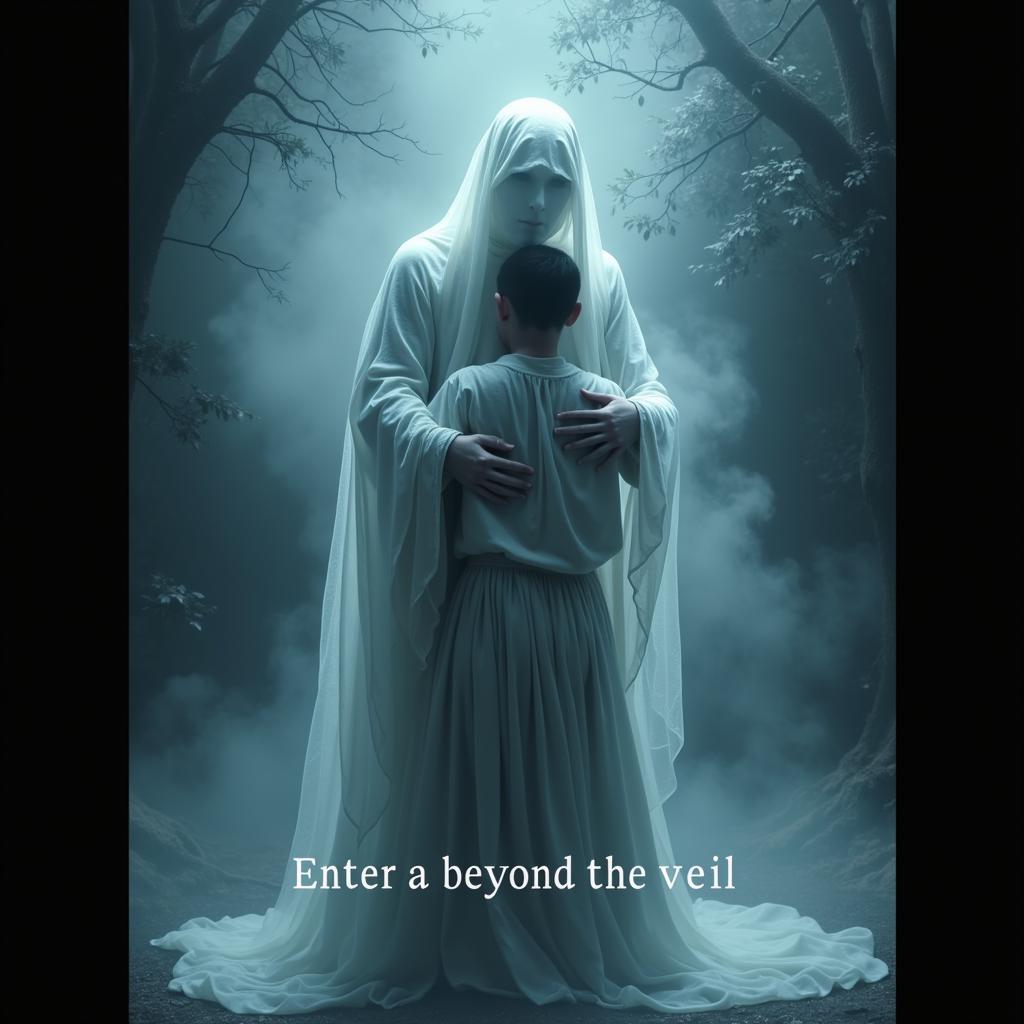 A promotional poster for a ghost porn movie emphasizing the fantasy elements.