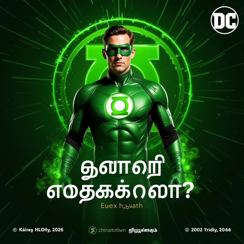 Green Lantern Movie Poster Tamil Version