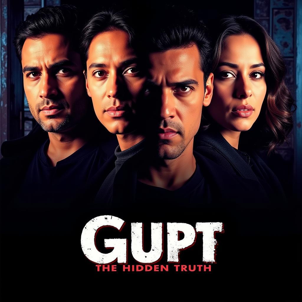 Gupt movie poster showcasing Bobby Deol, Manisha Koirala, and Kajol, highlighting the thrilling suspense of the film.