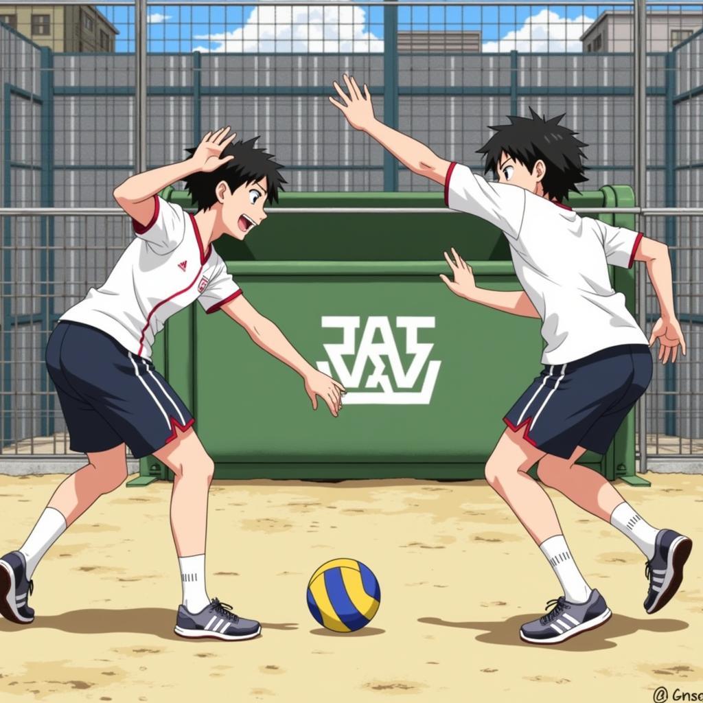 Haikyuu Dumpster Battle Scene