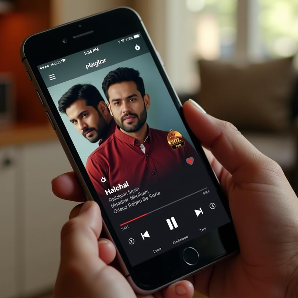 Listening to Halchal Movie Songs on Mobile