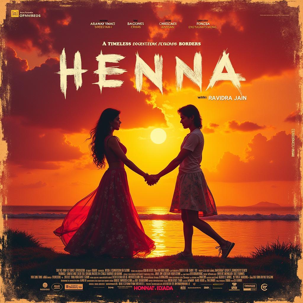 Henna Movie Soundtrack Poster with Ravindra Jain