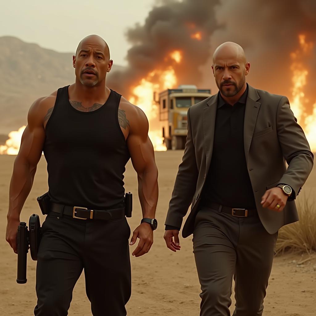 Hobbs and Shaw Action Scene