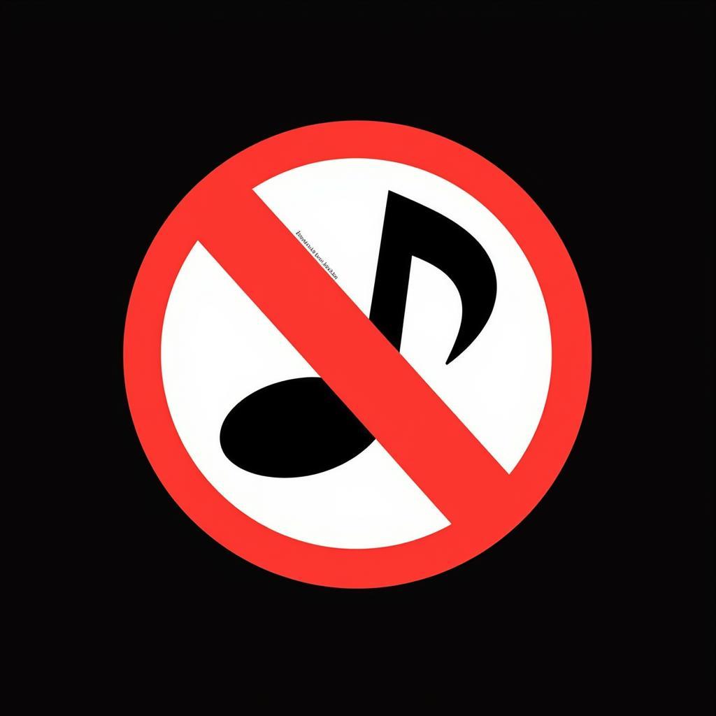 Warning Sign for Illegal Music Downloads