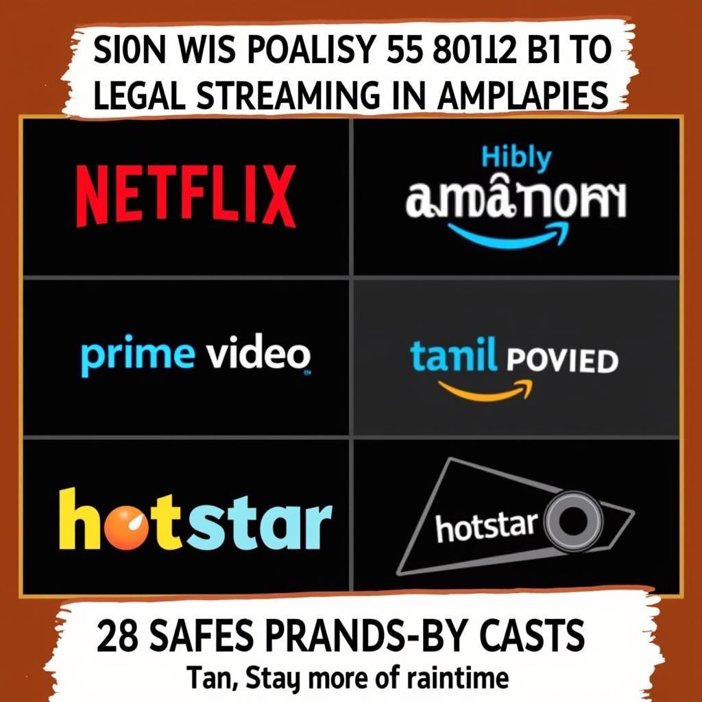 Legal streaming platforms for Tamil movies.