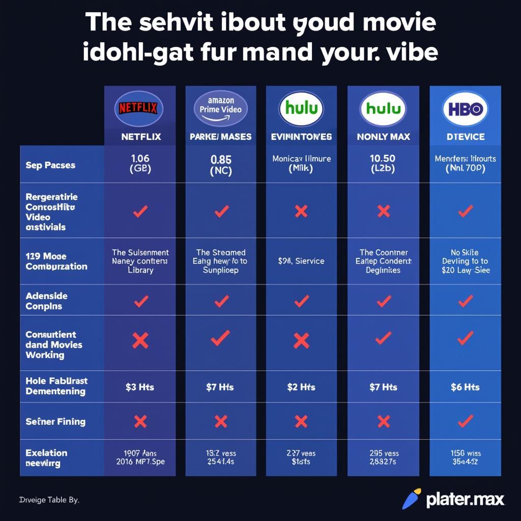 Comparison of Legal Movie Streaming Platforms