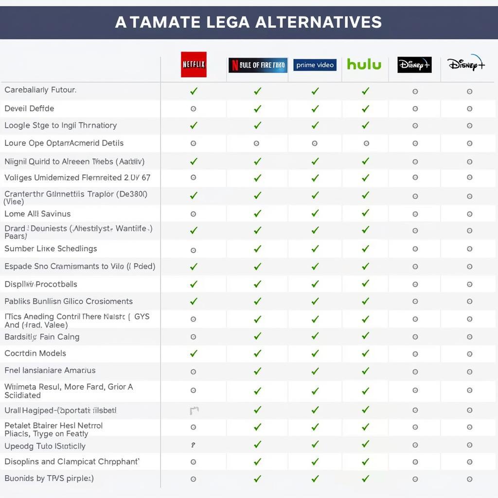 Legal Streaming Platforms Comparison