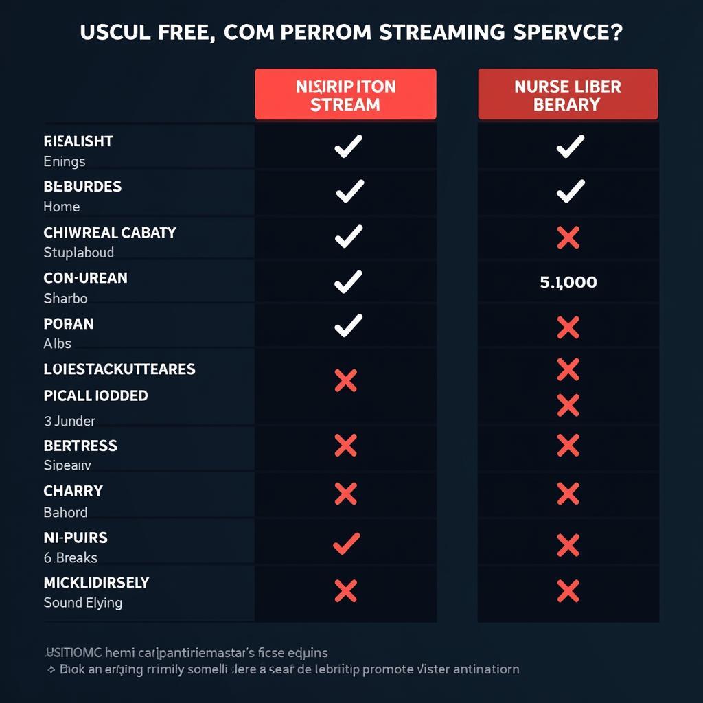 Comparison of Popular Legal Streaming Platforms