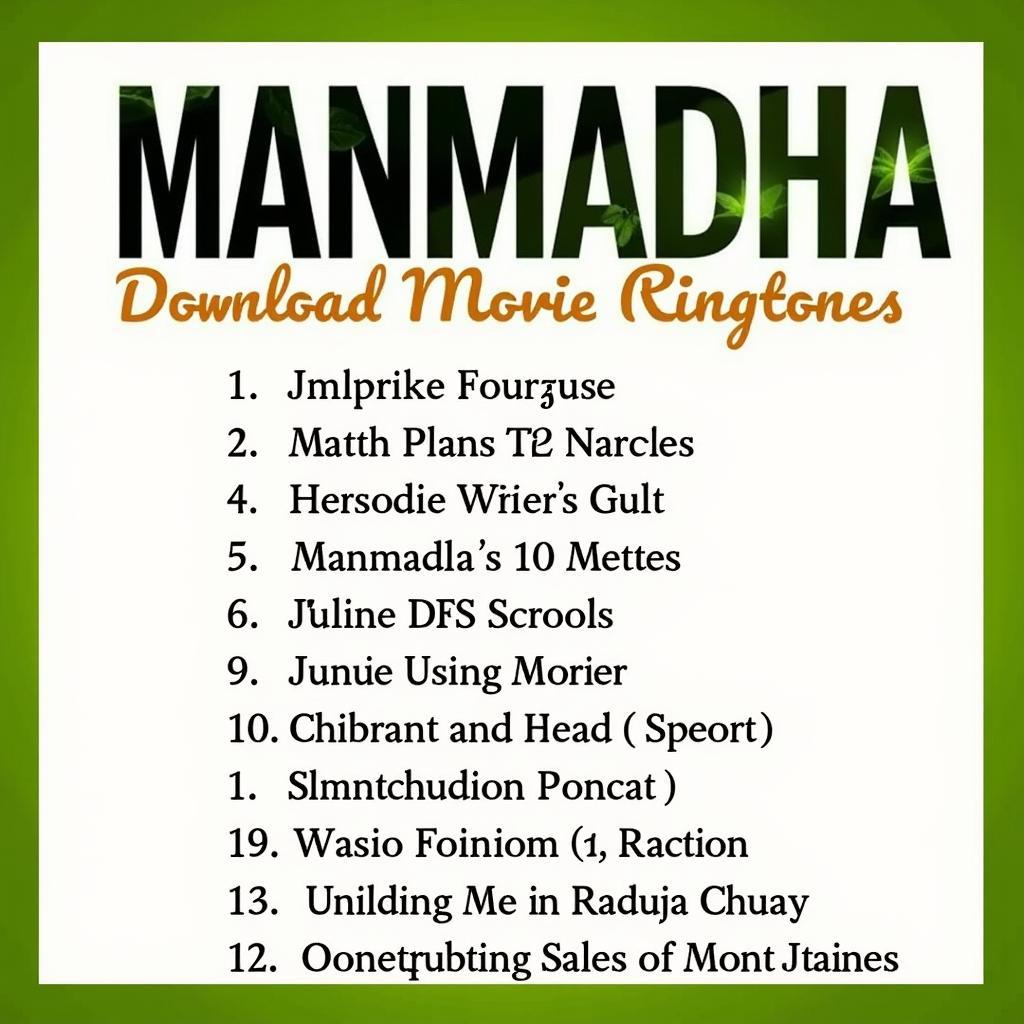 Manmadha Ringtones Download Options