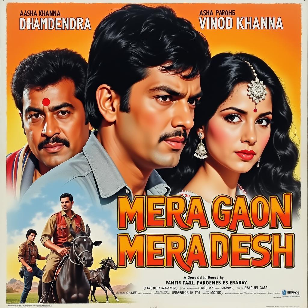 Mera Gaon Mera Desh Movie Poster