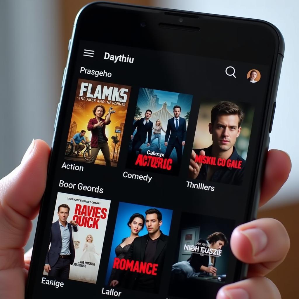 Browse various movie genres on your mobile device.