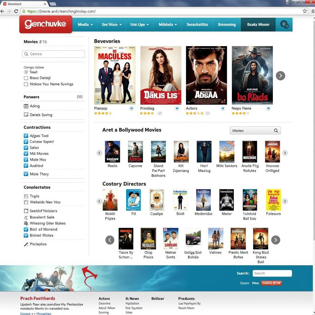 Bollywood Movie Index Website Screenshot