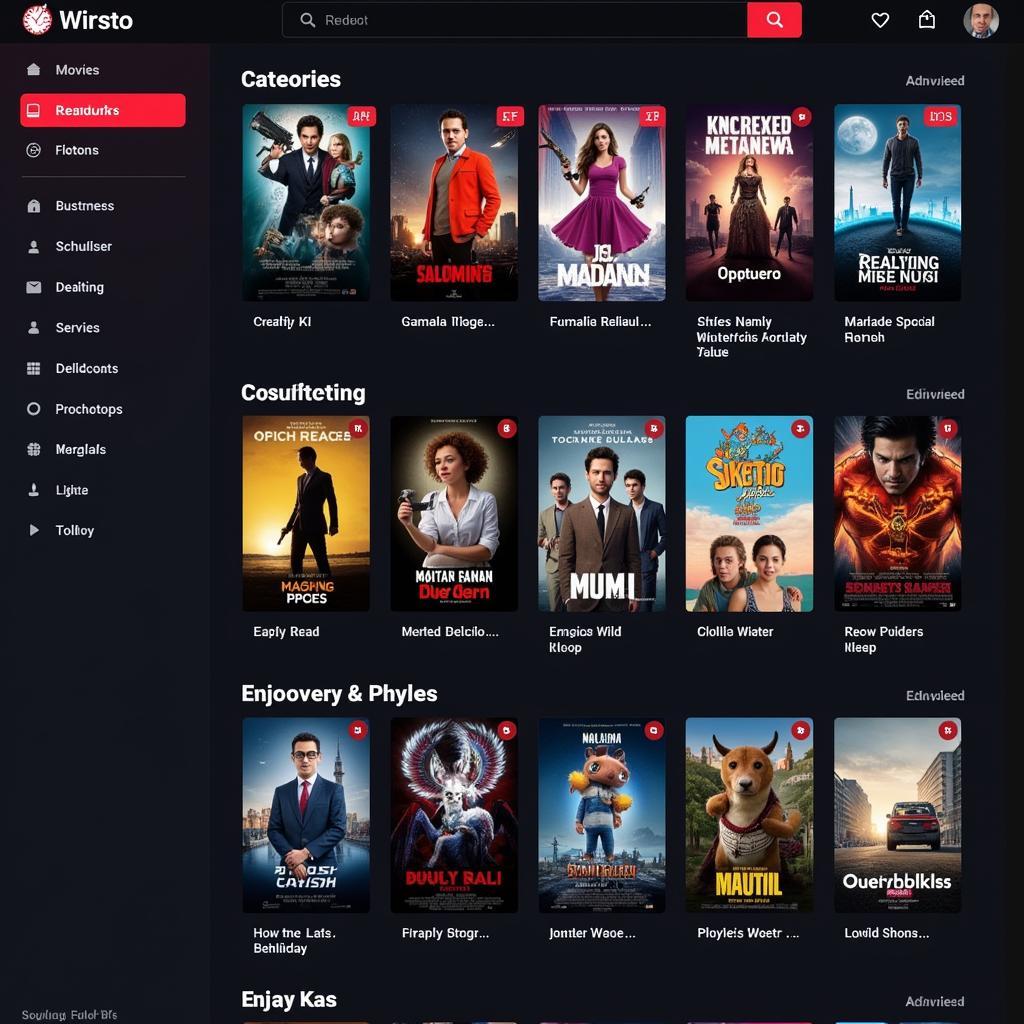 Movie Streaming Platform Interface