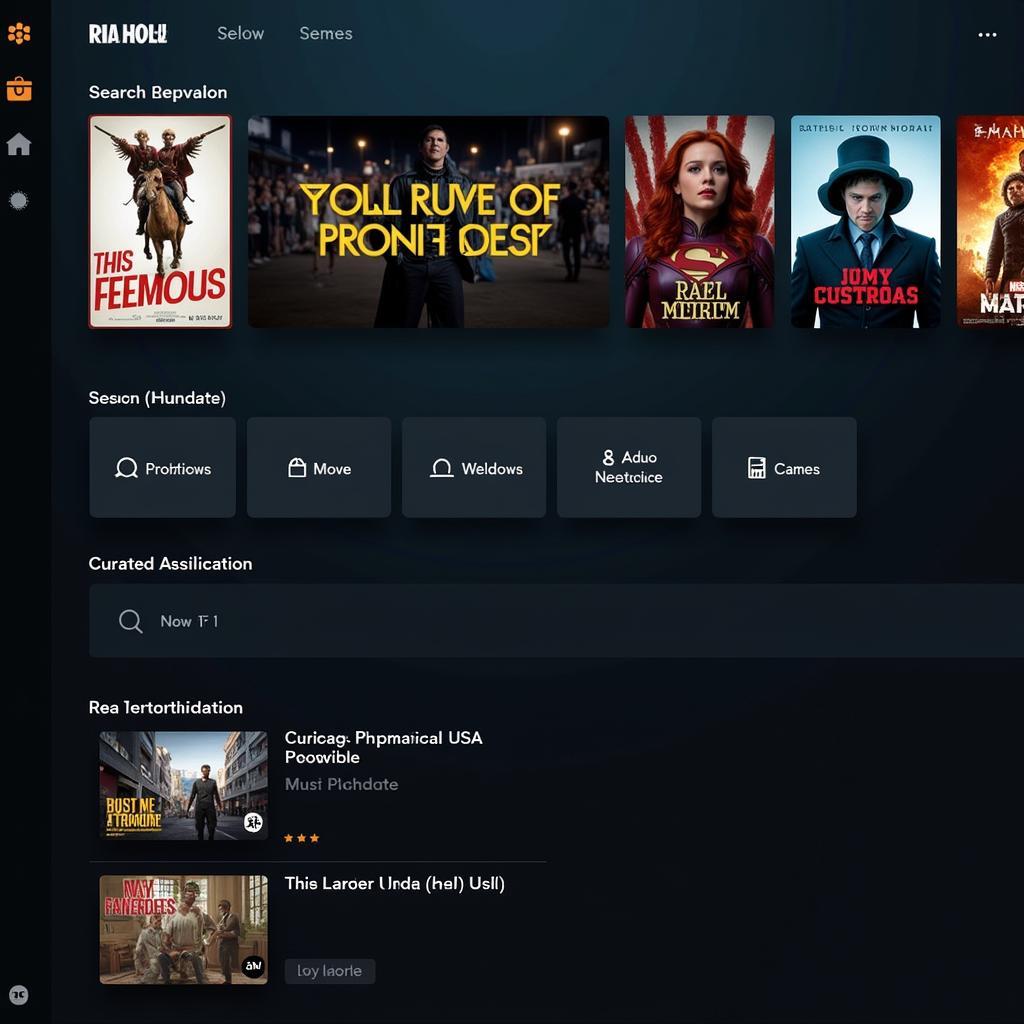 User Interface of Movie USA Full HD