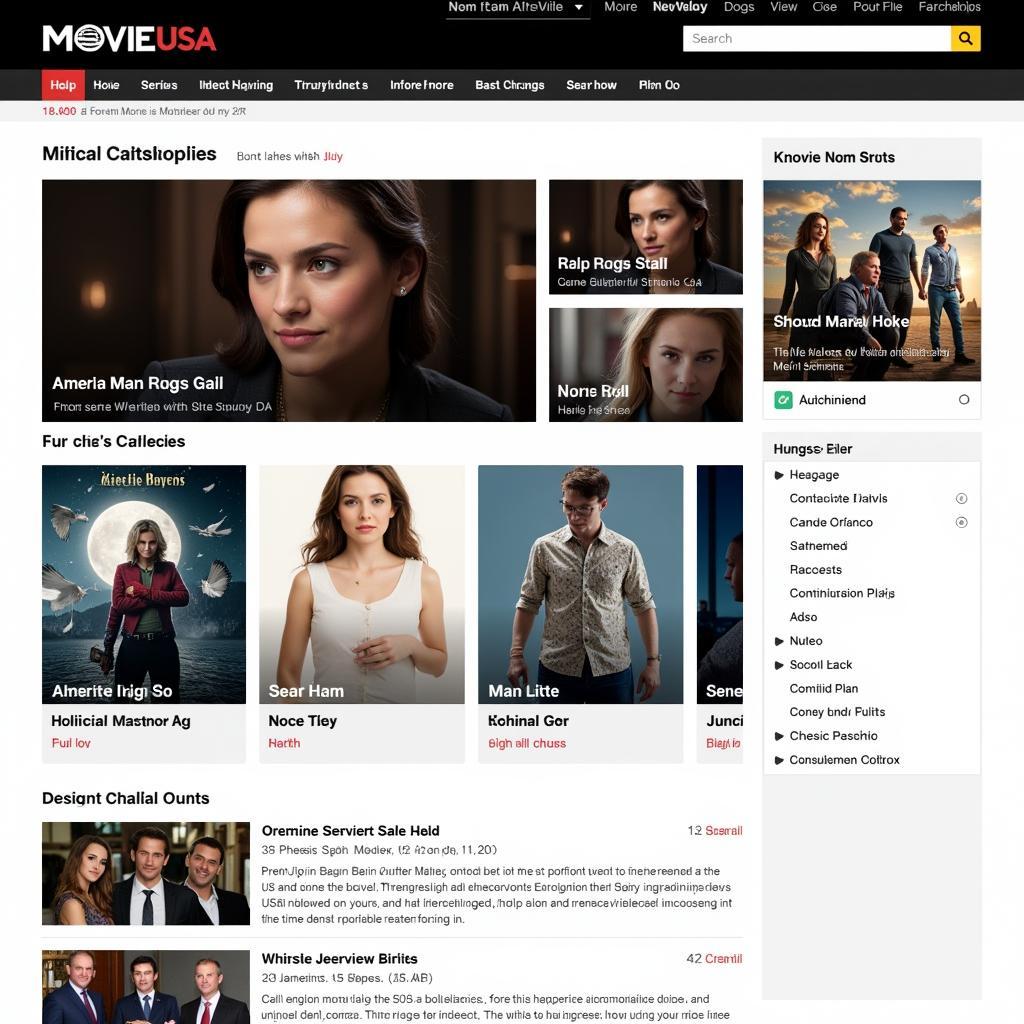 Movie USA Full HD Interface and Features