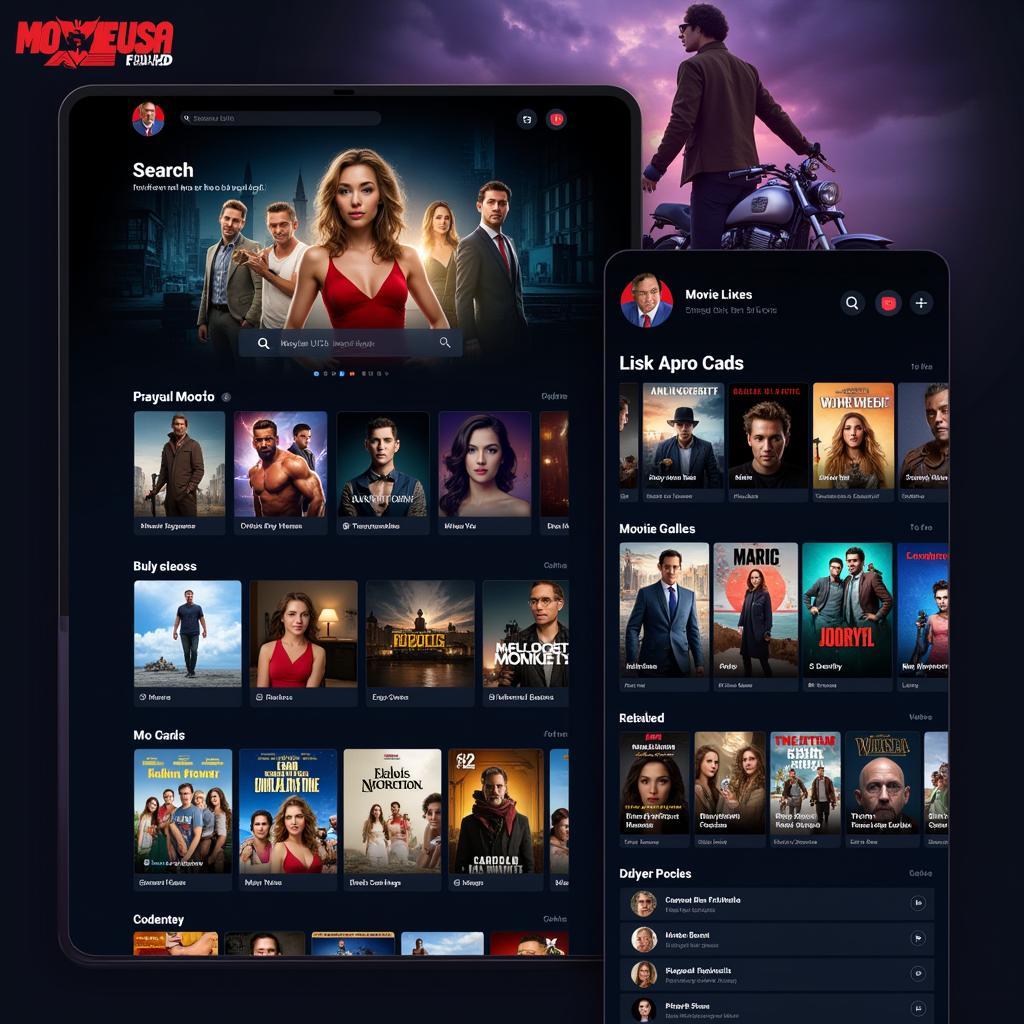 Movie USA Full HD Streaming Platform Interface