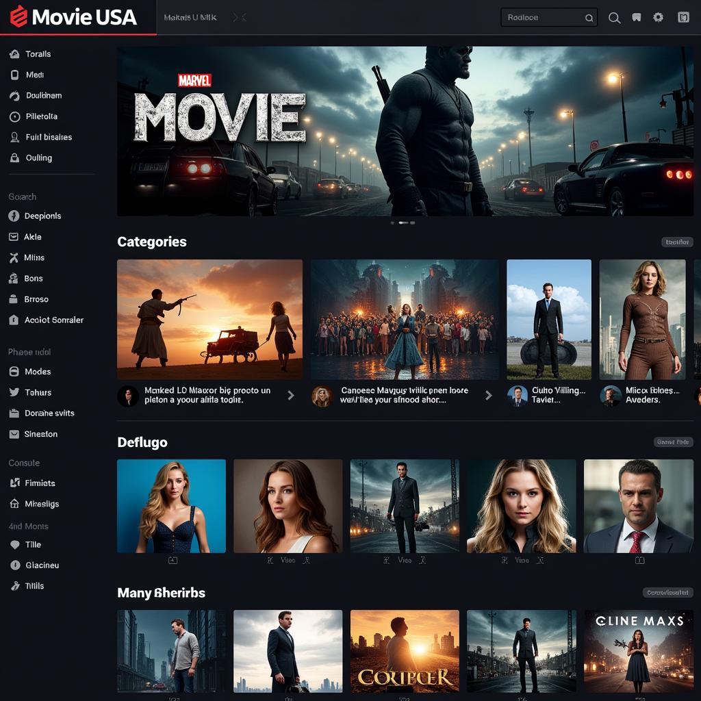 Movie USA Full HD Platform Interface