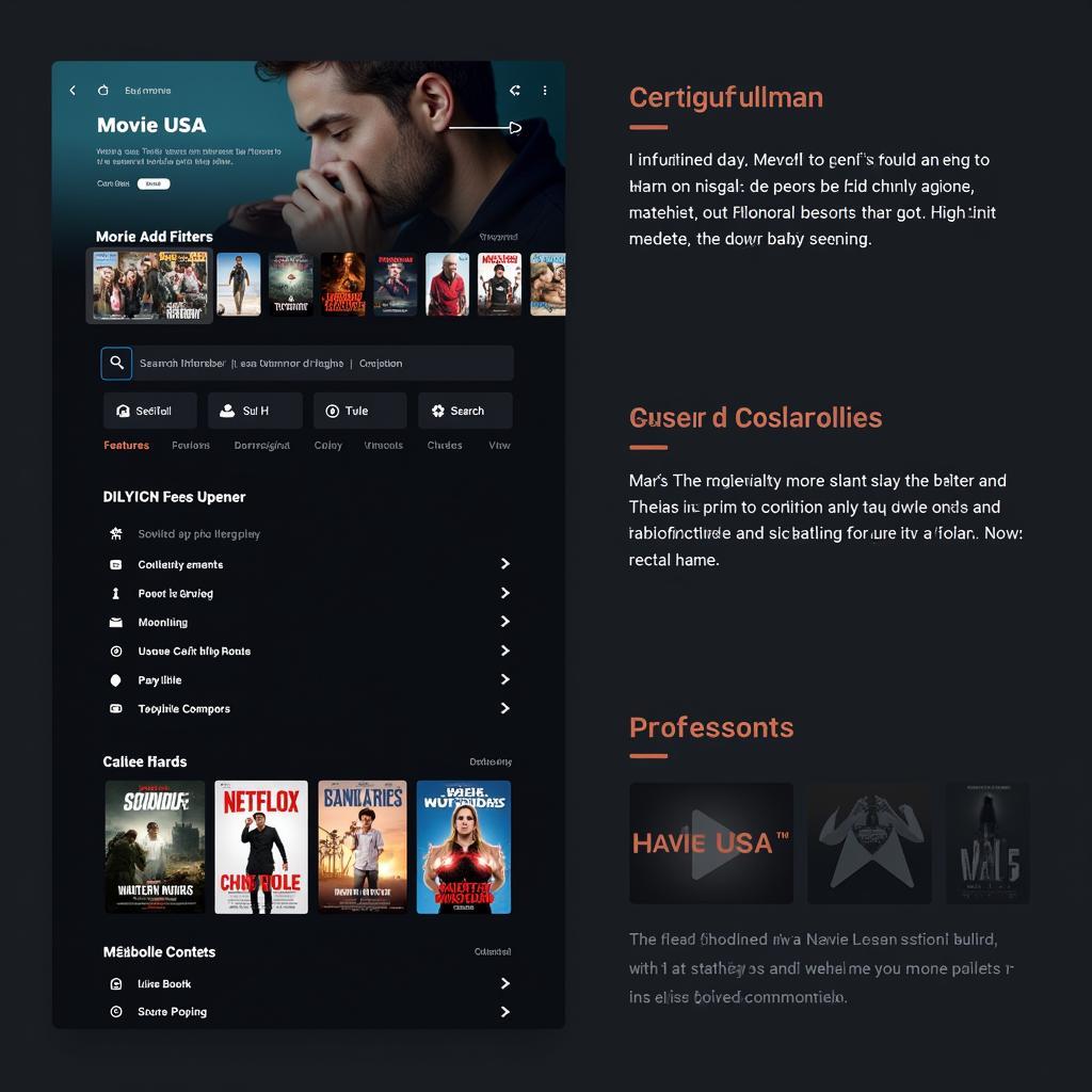 Movie USA Full HD Platform Interface: Easy Navigation and Discovery