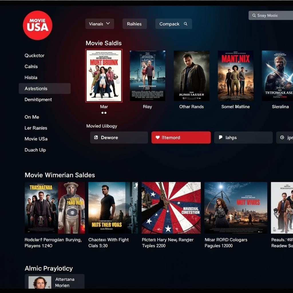 Movie USA Full HD Streaming Platform Interface