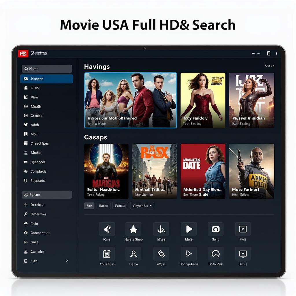 Movie USA Full HD User Interface and Navigation