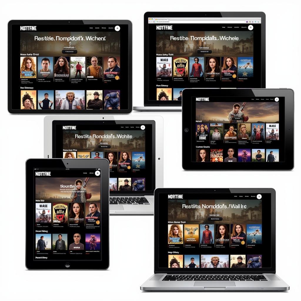 Movie USA Full HD website interface on different devices