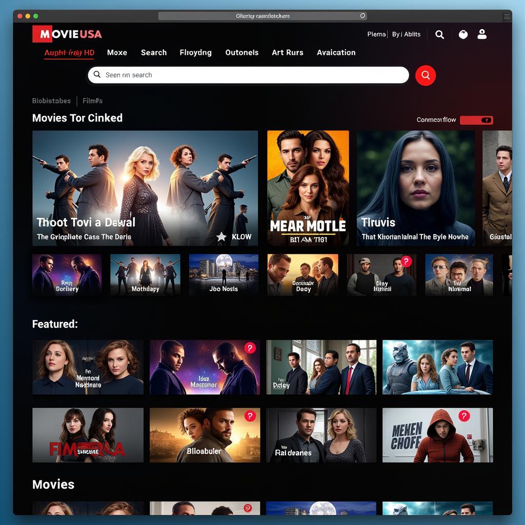 Movie USA Full HD Website Interface