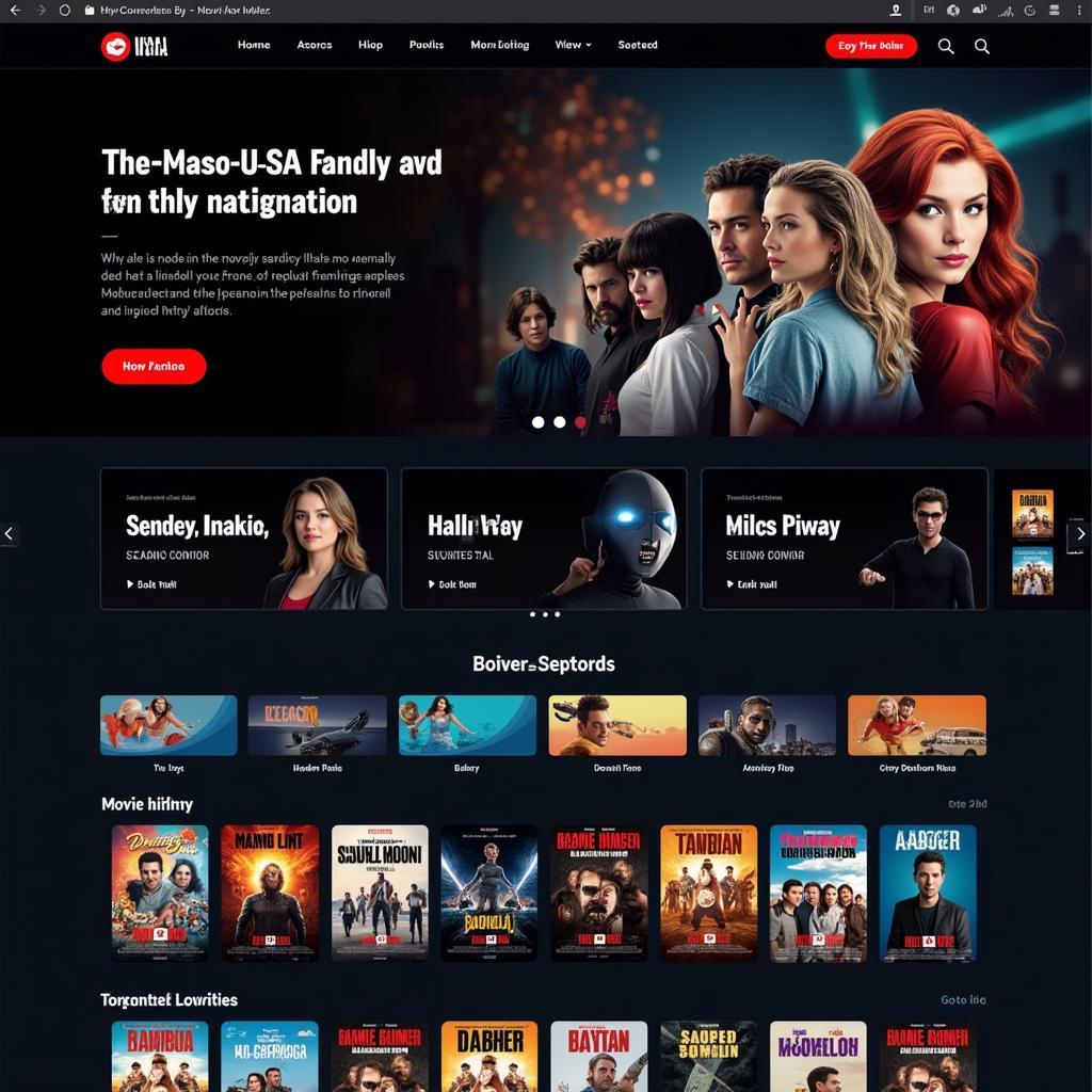 Movie USA Full HD Website Interface