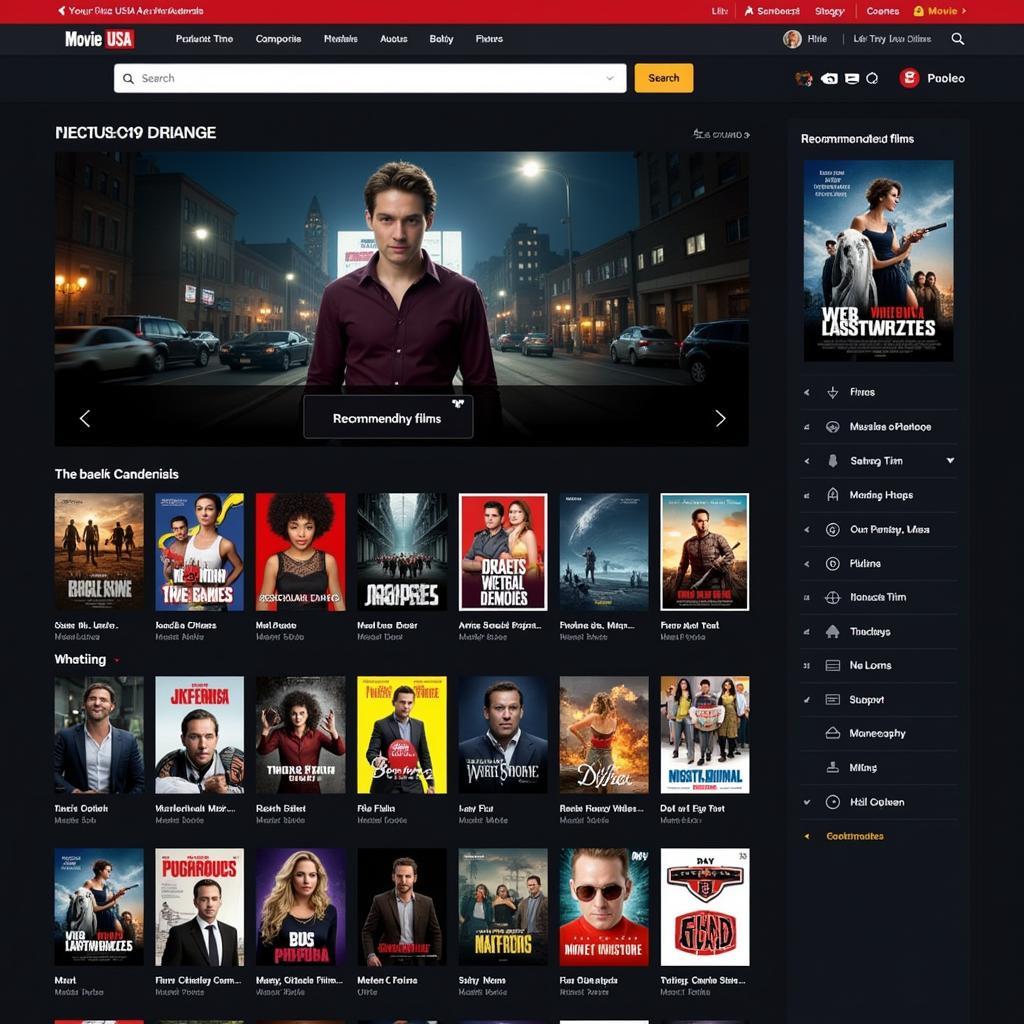 Movie USA Full HD Website Interface