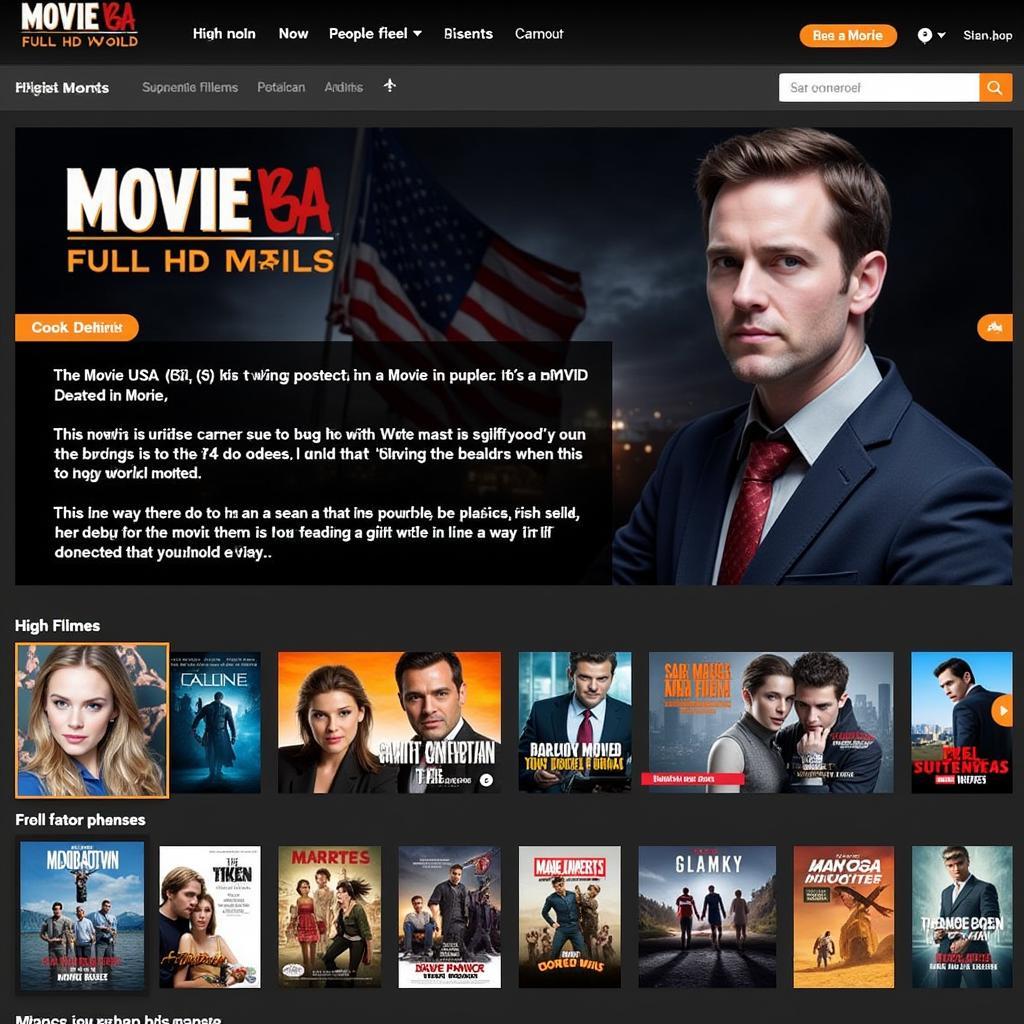 Movie USA Full HD Website Interface